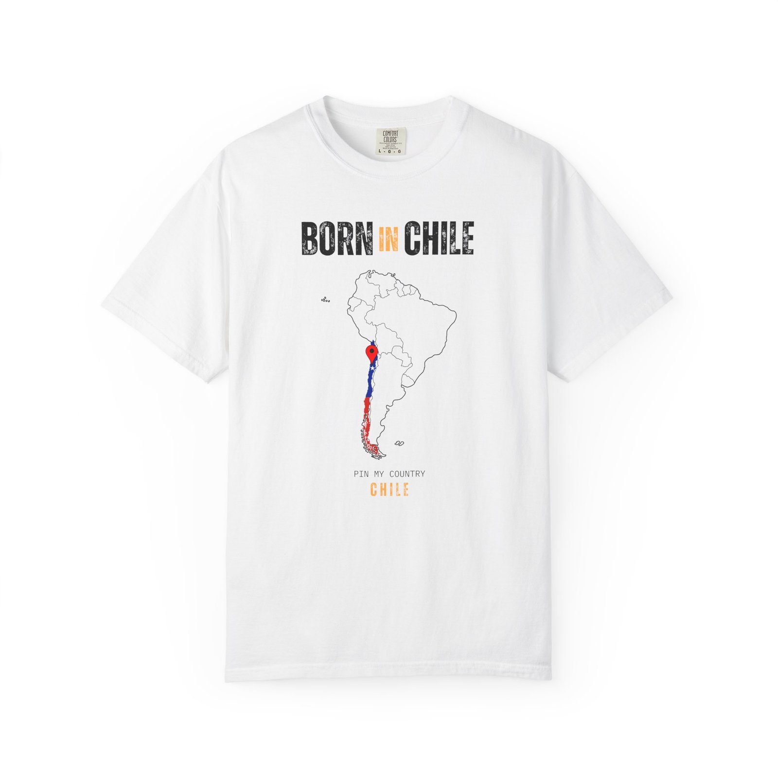 Born in Chile- country Map Graphic Tee