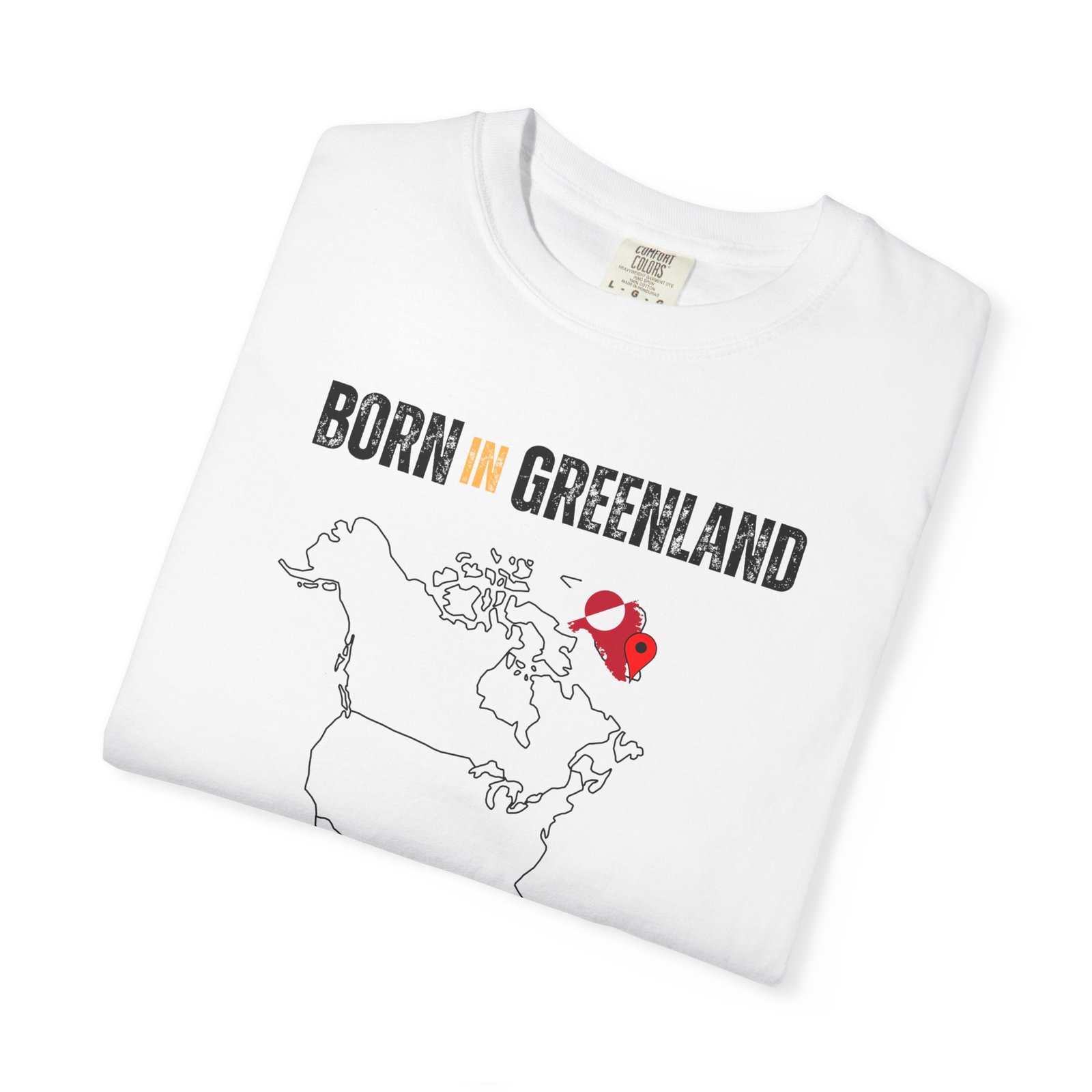 Born in Greenland T-Shirt — Country Map Graphic Tee - Image 3