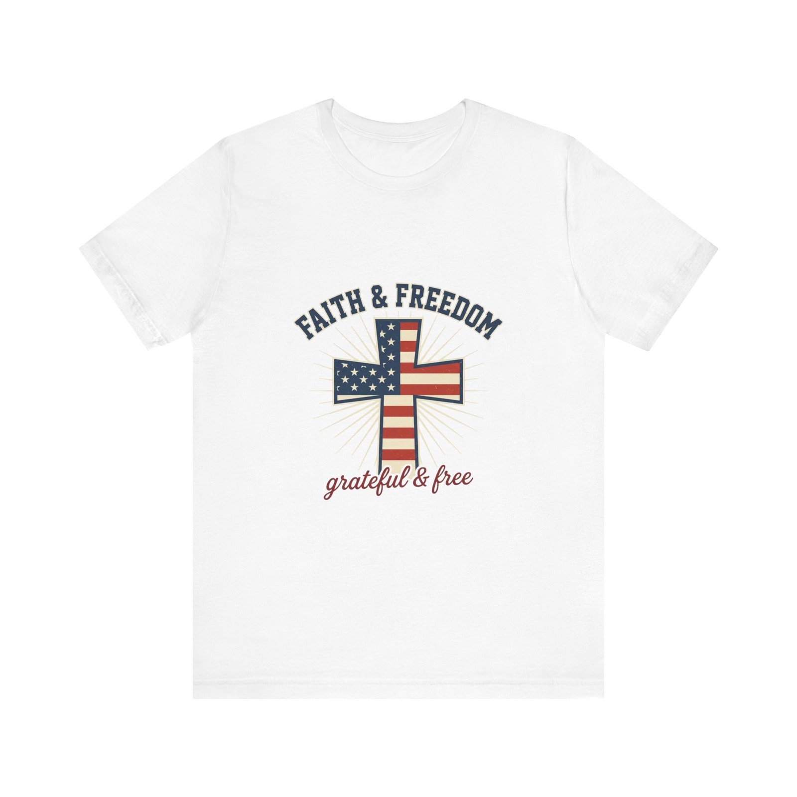 Faith & Freedom Cross Tee | Patriotic, Faith-Based July 4th Vintage Americana - Image 31