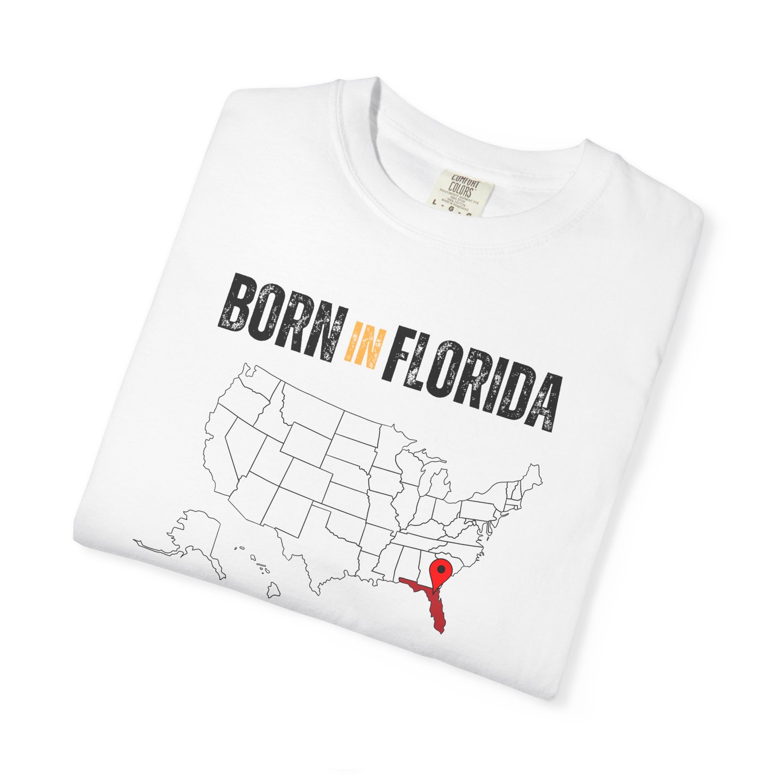 Born in Florida T-Shirt — State Map Graphic Tee - Image 3