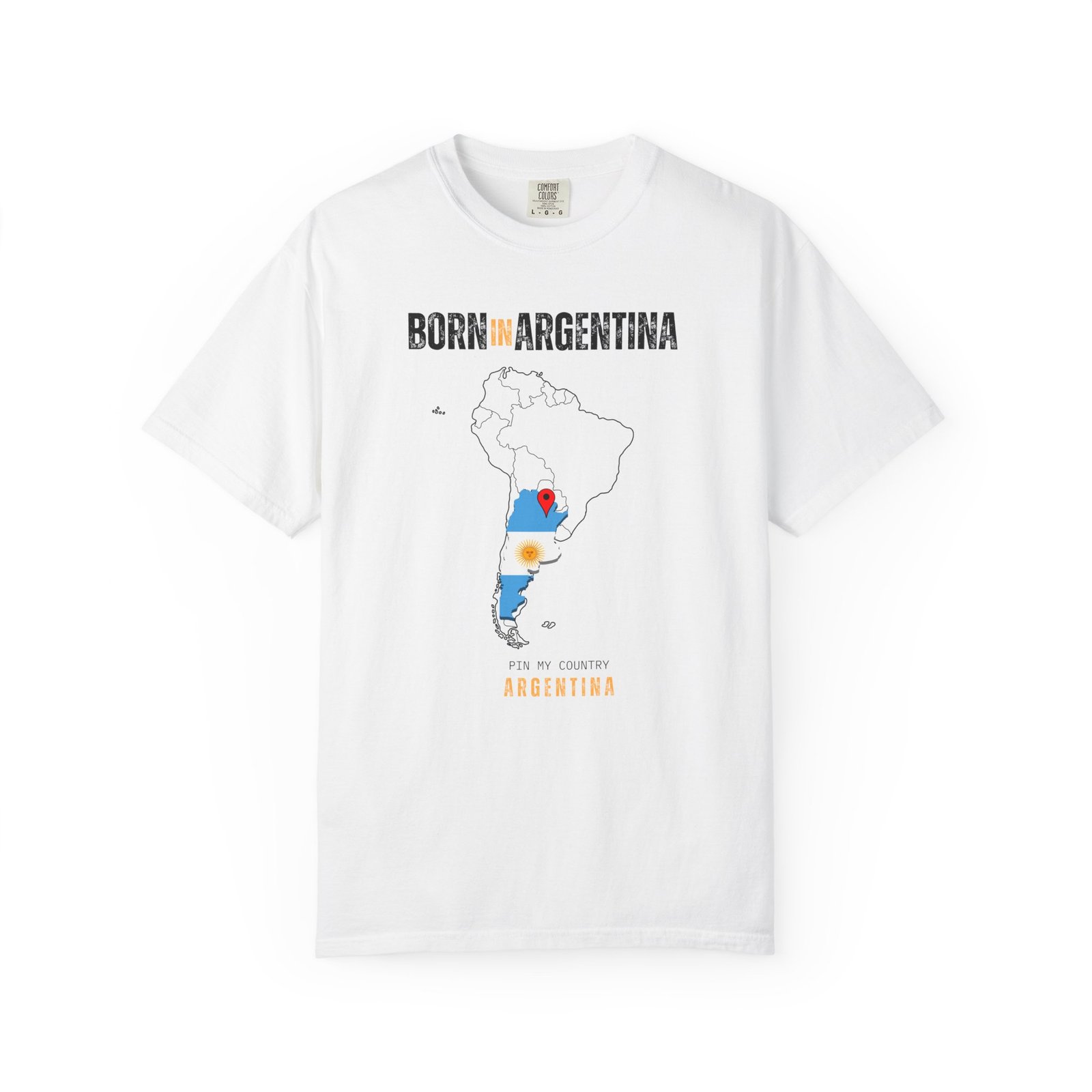 Born in Argentina T-Shirt — Country Map Graphic Tee