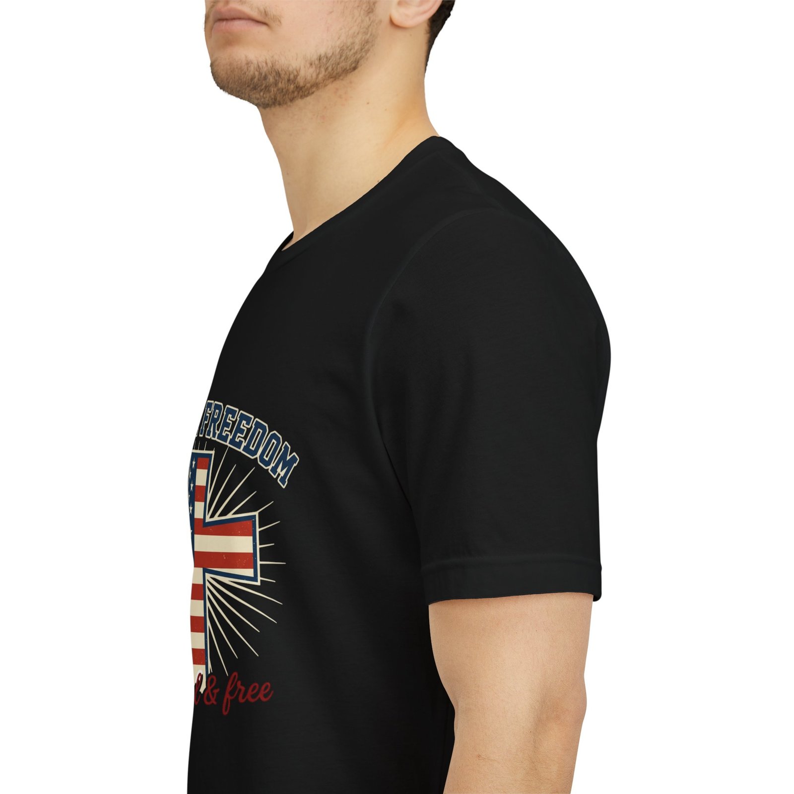Faith & Freedom Cross Tee | Patriotic, Faith-Based July 4th Vintage Americana - Image 60