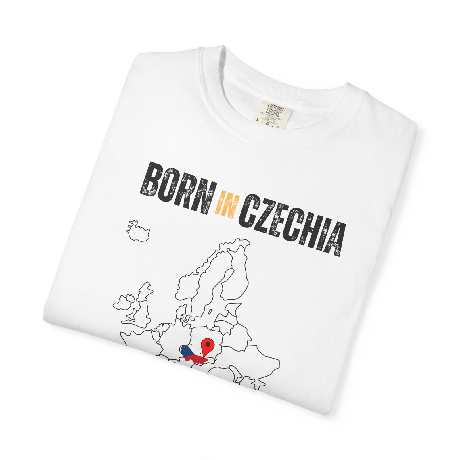 Born in Czechia T-Shirt — Country Map Graphic Tee - Image 3