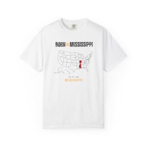 Born in Mississippi T-Shirt — State Map Graphic Tee