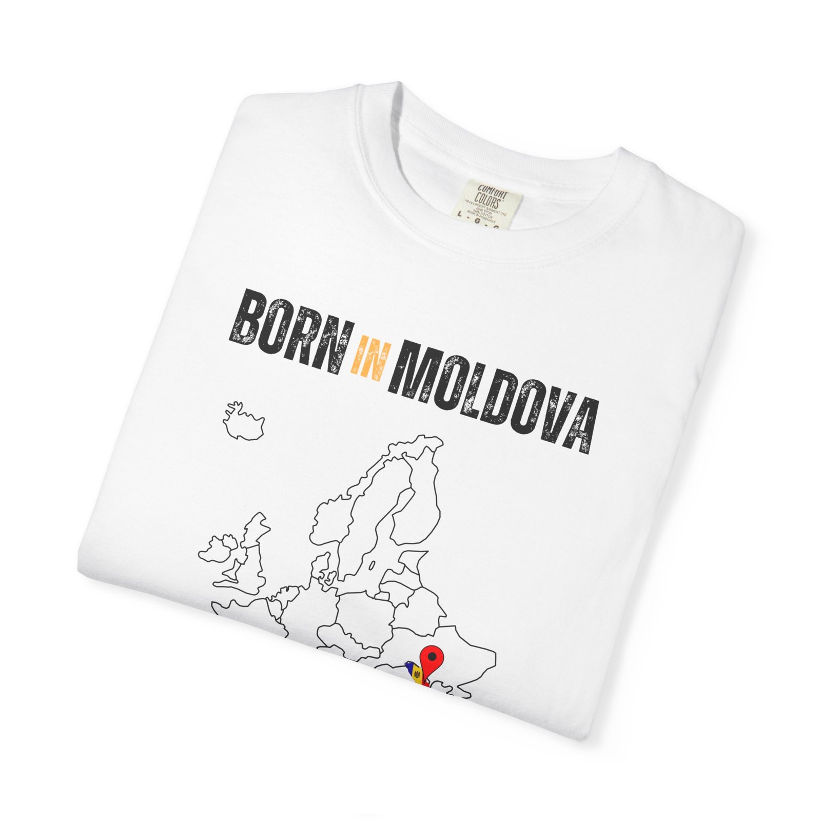 Born in Moldova T-Shirt — Country Map Graphic Tee - Image 3