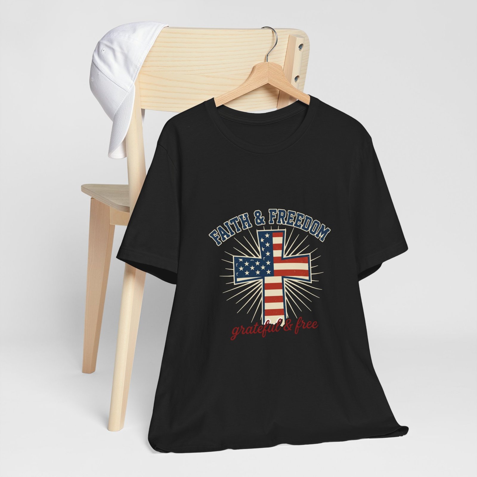 Faith & Freedom Cross Tee | Patriotic, Faith-Based July 4th Vintage Americana - Image 39
