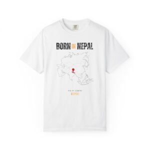 Born in Nepal T-Shirt — Country Map Graphic Tee