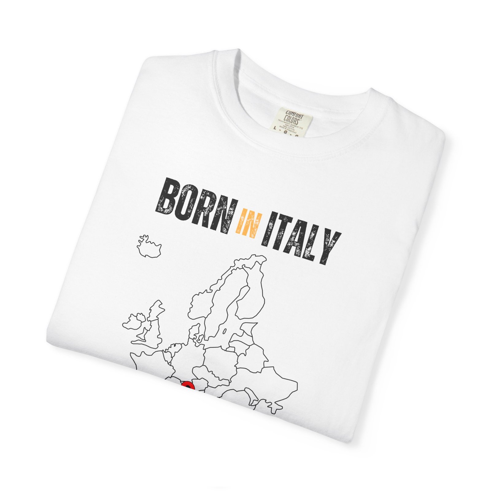 Born in Italy T-Shirt — Country Map Graphic Tee - Image 3