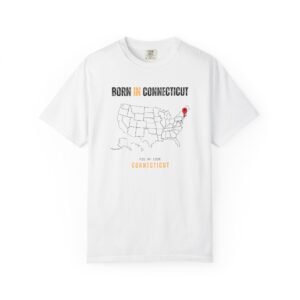 Born in Connecticut T-Shirt — State Map Graphic Tee