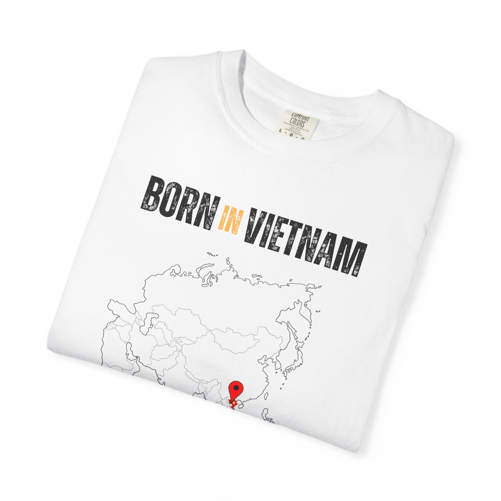 Born in Vietnam T-Shirt — Country Map Graphic Tee - Image 3