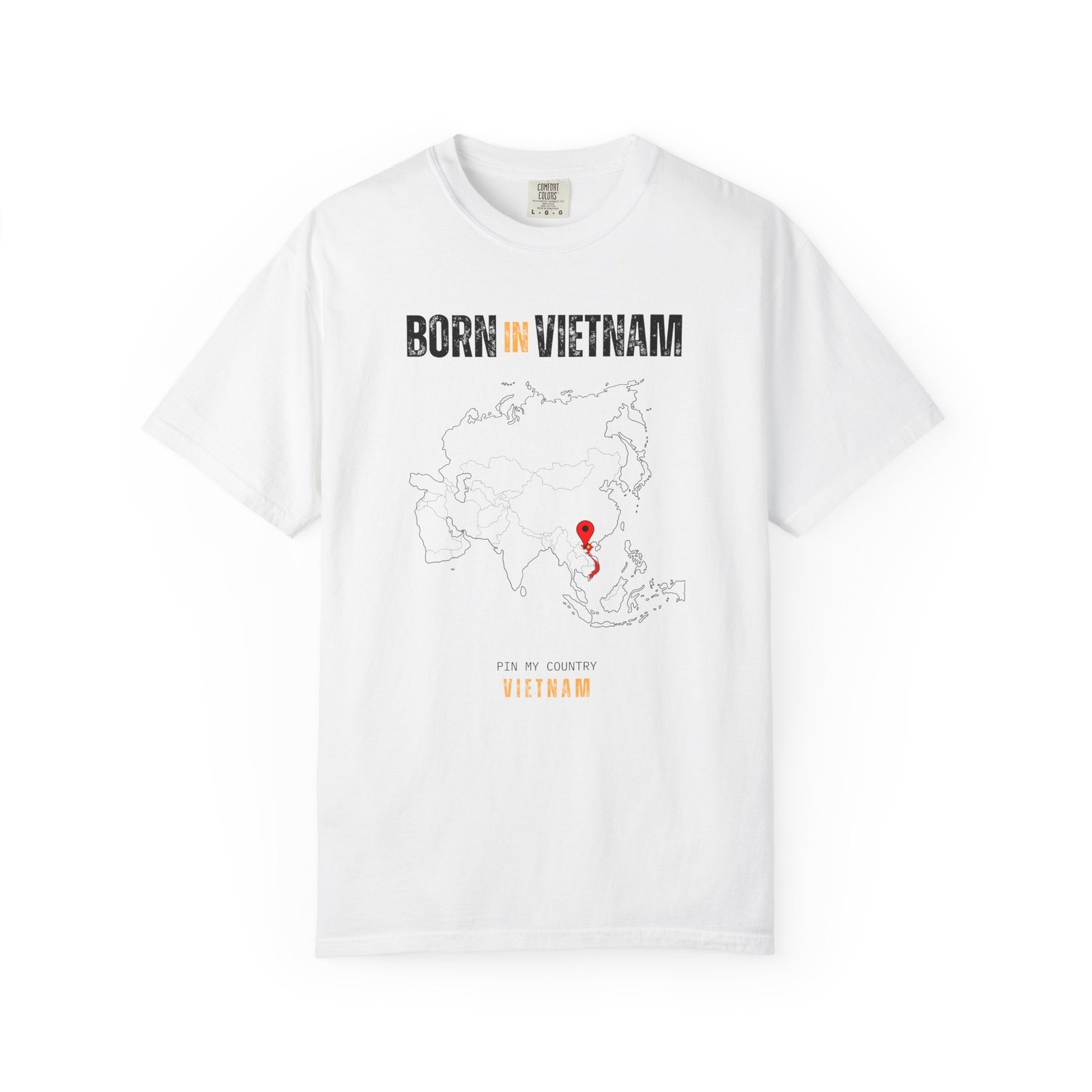 Born in Vietnam T-Shirt — Country Map Graphic Tee