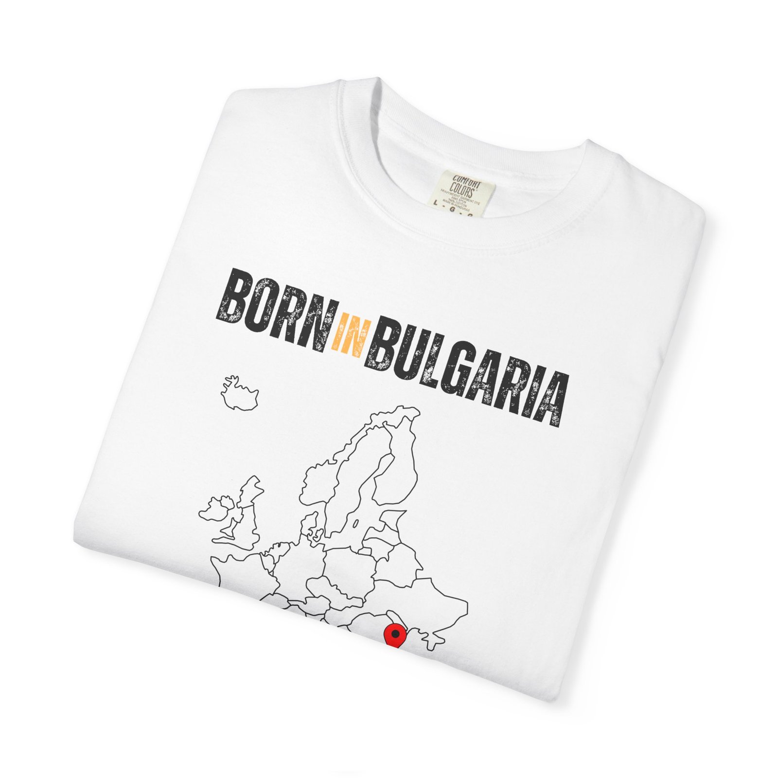 Born in Bulgaria T-Shirt — Country Map Graphic Tee - Image 3