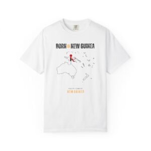 Born in New Guinea Country Map Graphic Tee
