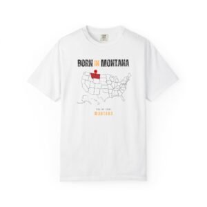 Born in Montana Map T-Shirt — State Pride Tee