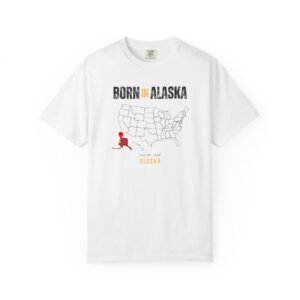 Born in Alaska T-Shirt — State Map Graphic Tee