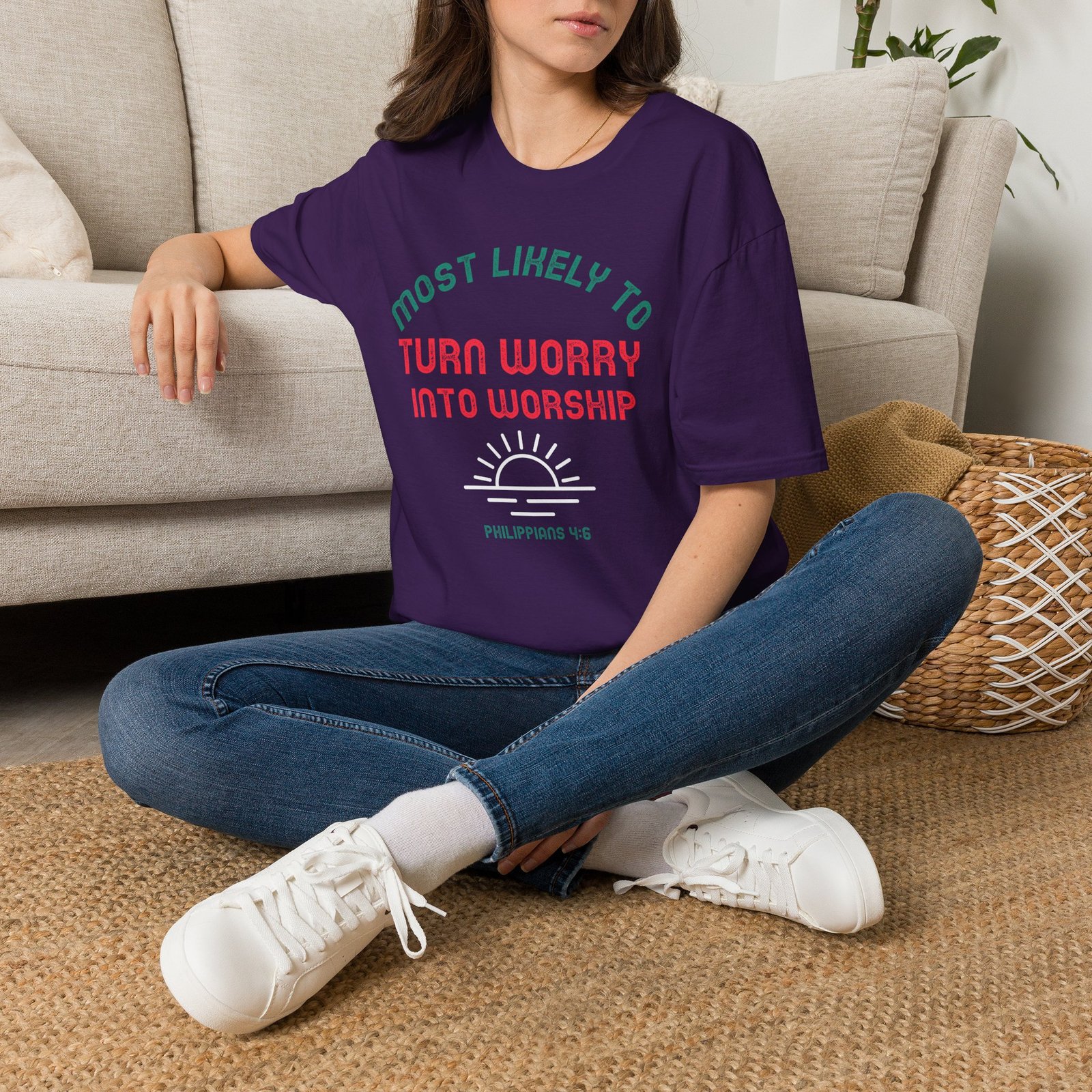 MLT Turn Worry into Worship' T-shirt - Image 26