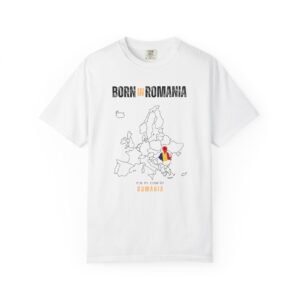 Born in Romania T-Shirt — Country Map Graphic Tee