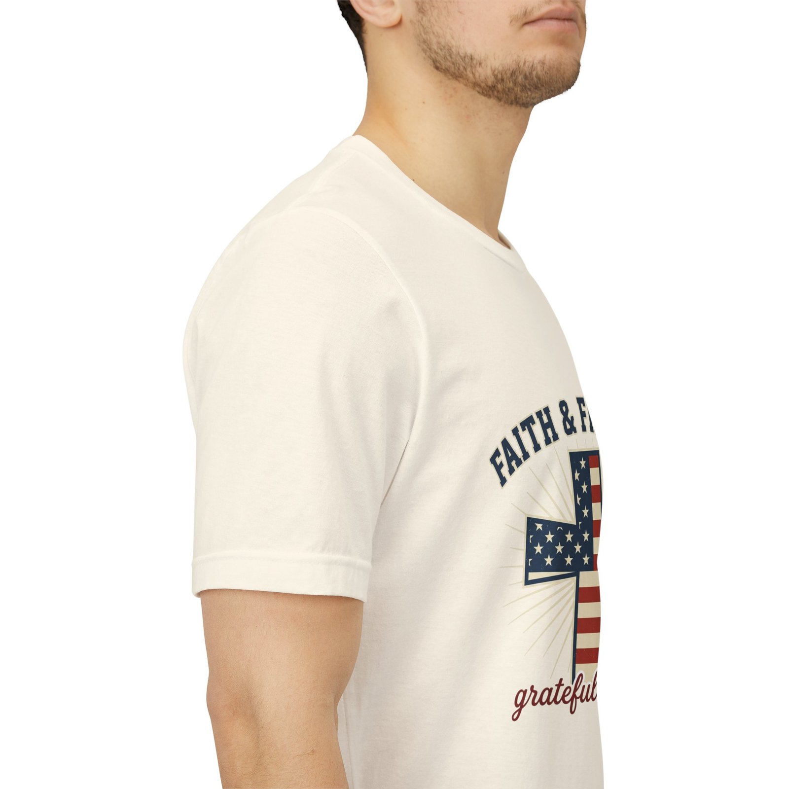 Faith & Freedom Cross Tee | Patriotic, Faith-Based July 4th Vintage Americana - Image 94