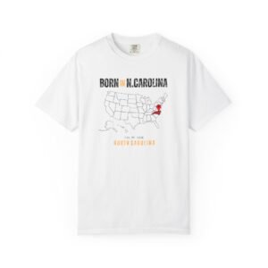 Born in N.Carolina T-Shirt — State Map Graphic Tee