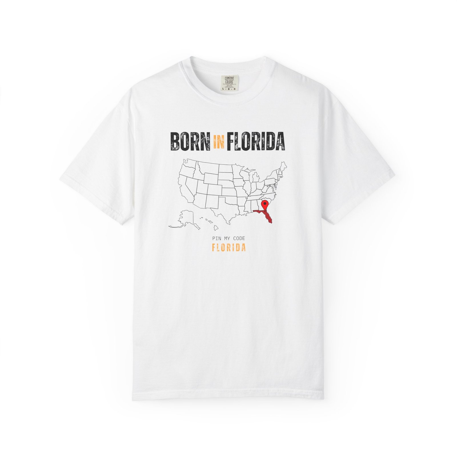 Born in Florida T-Shirt — State Map Graphic Tee