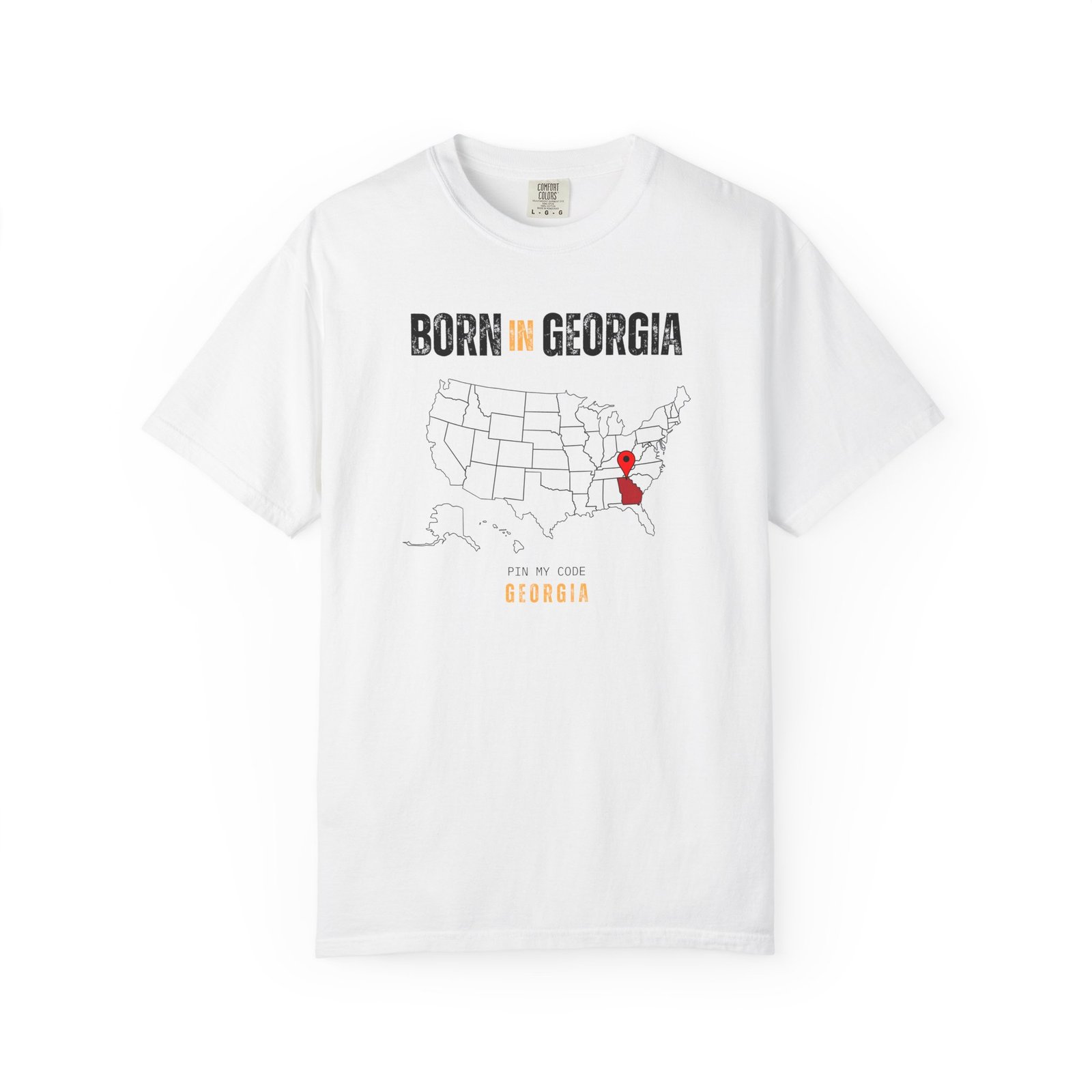 Born in Georgia T-Shirt — State Map Graphic Tee