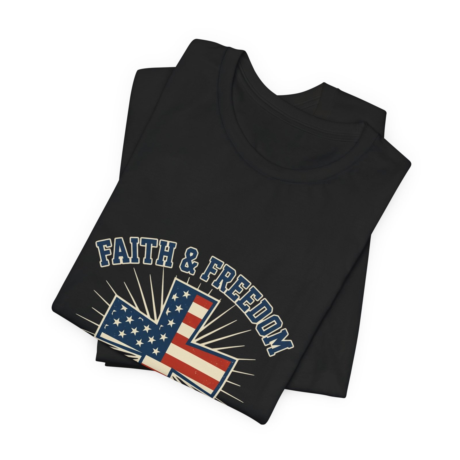 Faith & Freedom Cross Tee | Patriotic, Faith-Based July 4th Vintage Americana - Image 36