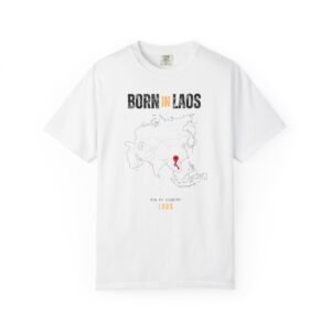 Born in Laos T-Shirt — Country Map Graphic Tee