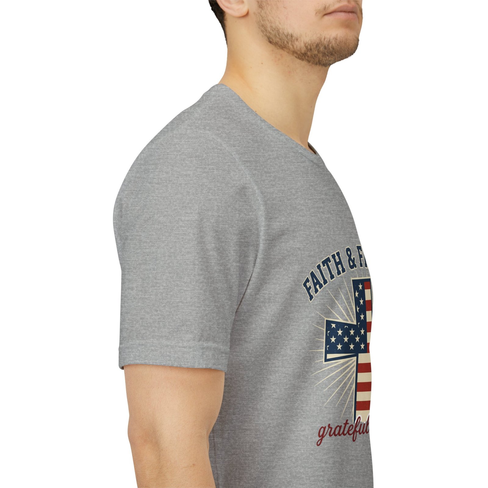 Faith & Freedom Cross Tee | Patriotic, Faith-Based July 4th Vintage Americana - Image 127
