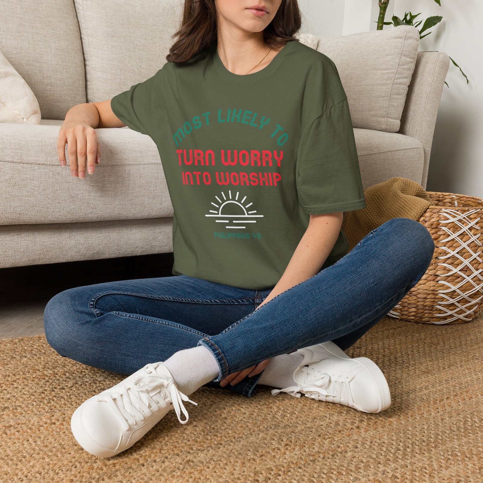 MLT Turn Worry into Worship' T-shirt - Image 14
