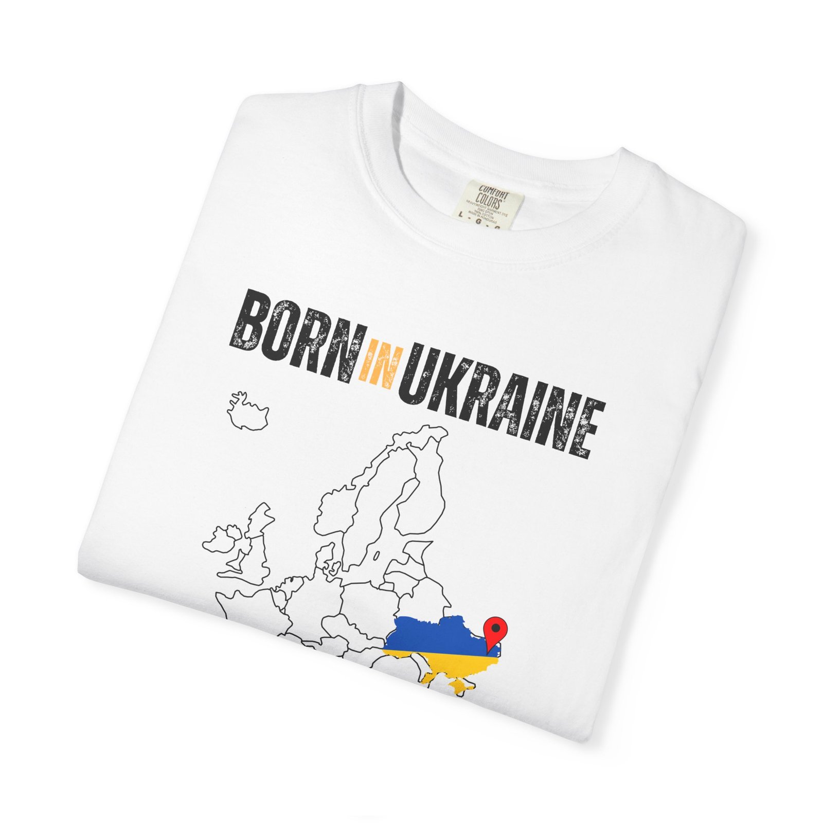 Born in Ukraine T-Shirt — Country Map Graphic Tee - Image 3