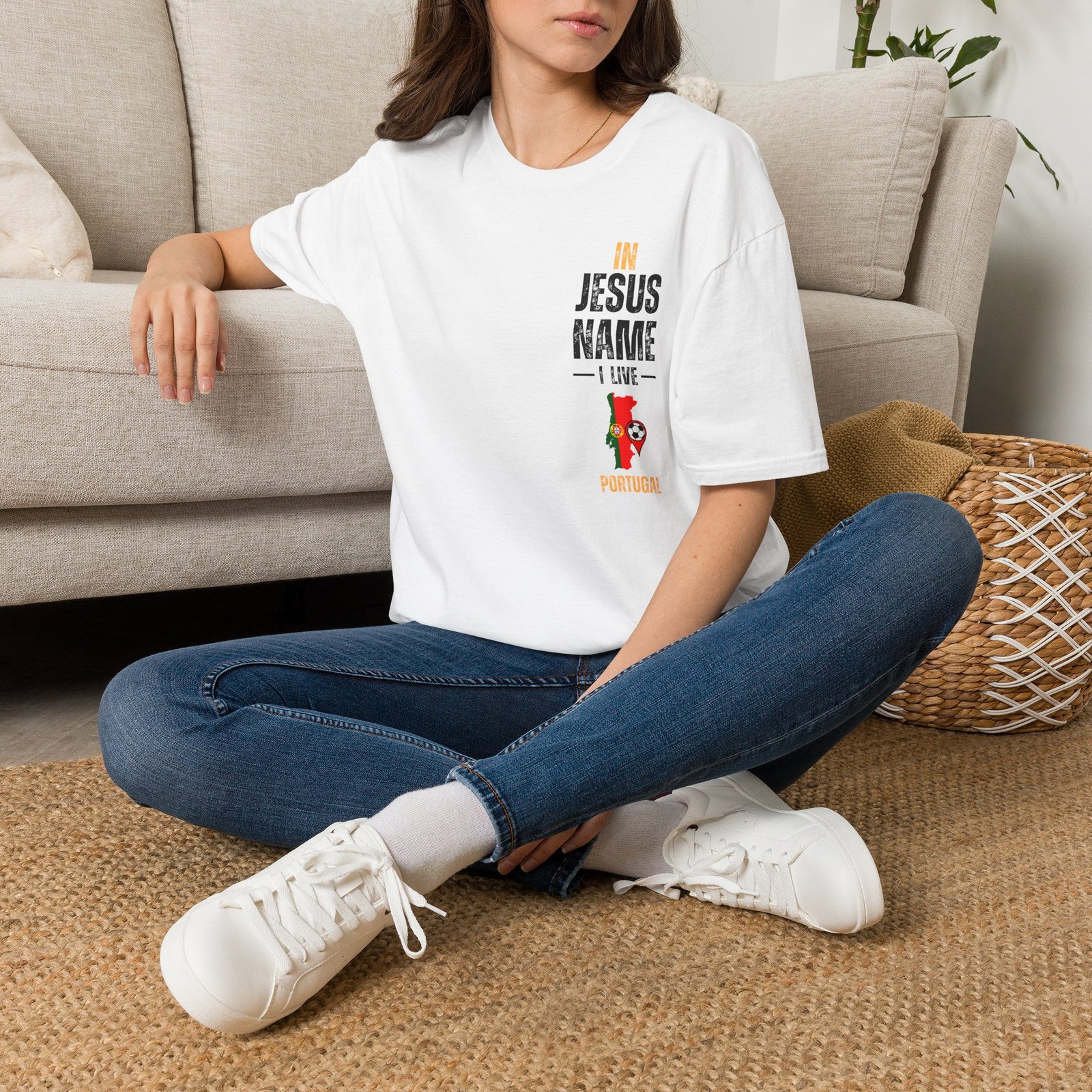 Portugal Game Day Jesus T-Shirt - Image 2