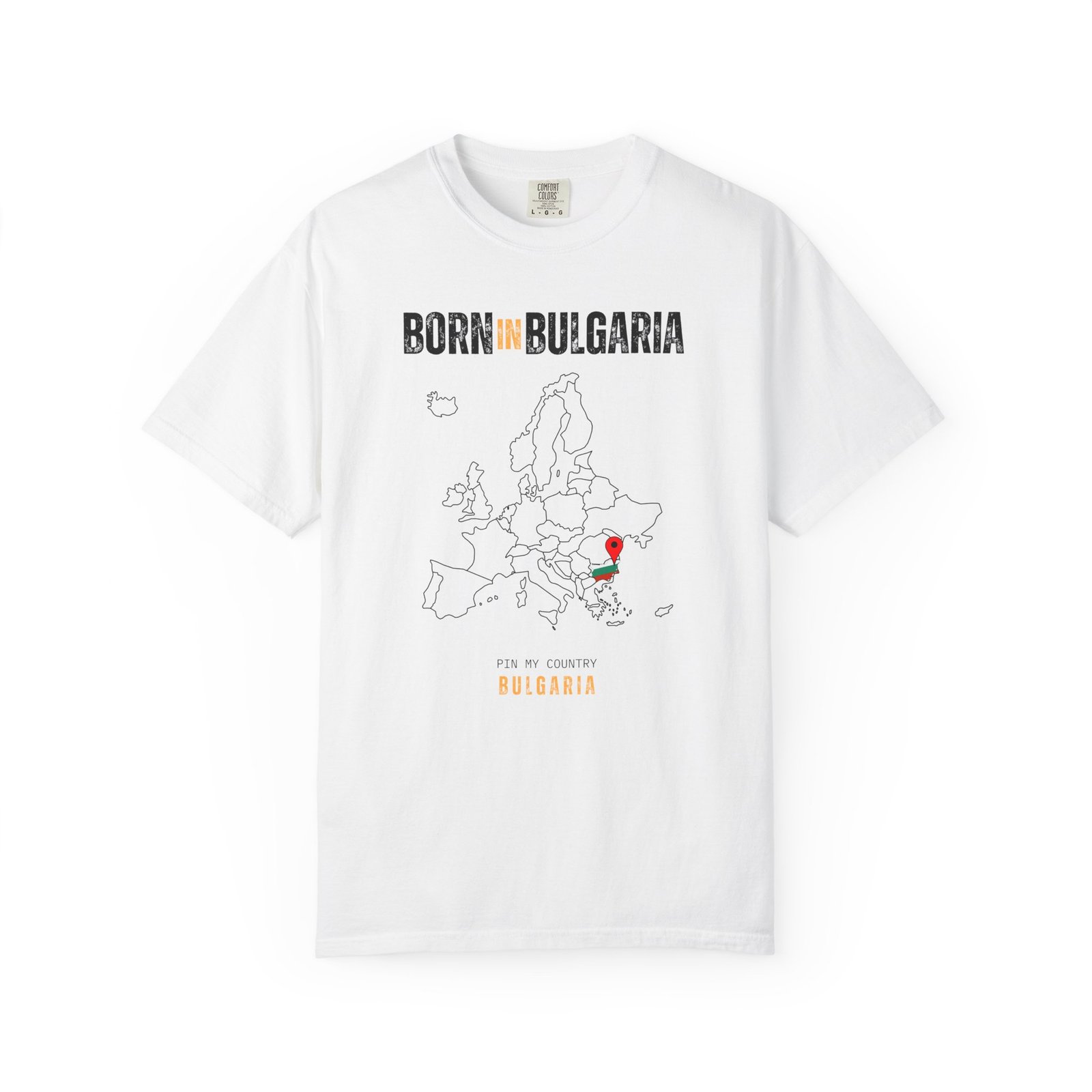 Born in Bulgaria T-Shirt — Country Map Graphic Tee