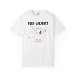 Born in Arkansas T-Shirt — State Map Graphic Tee