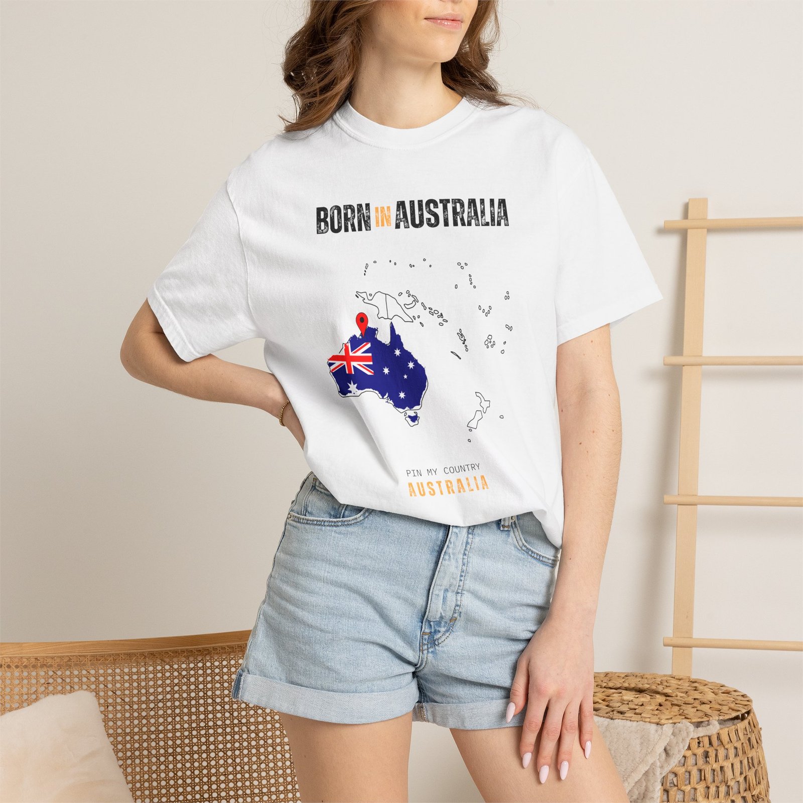 Born in Australia T-Shirt — Country Map Graphic Tee - Image 4