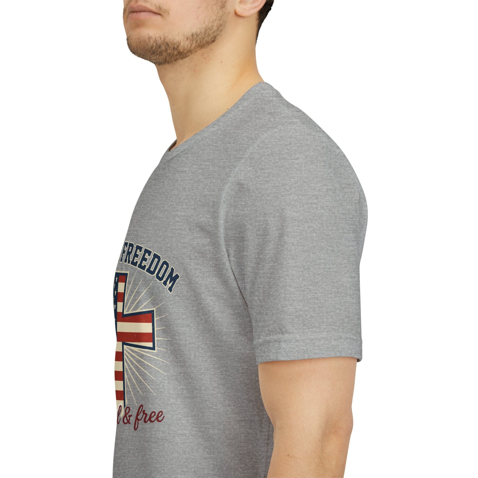 Faith & Freedom Cross Tee | Patriotic, Faith-Based July 4th Vintage Americana - Image 126