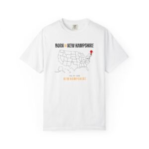 Born in New Hampshire T-Shirt — State Map Graphic Tee