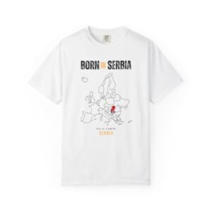 Born in Serbia T-Shirt — Country Map Graphic Tee