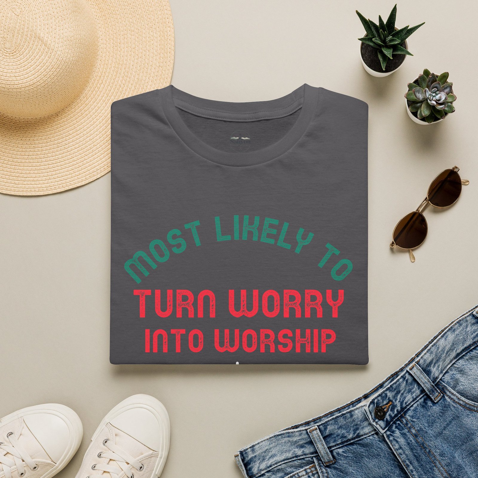 MLT Turn Worry into Worship' T-shirt - Image 17