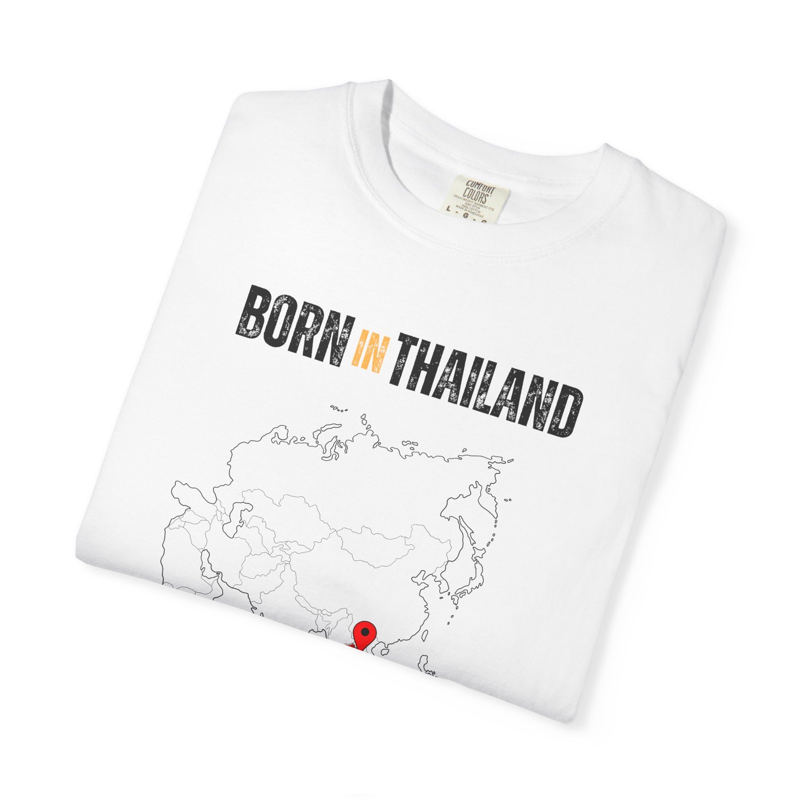 Born in Thailand T-Shirt — Country Map Graphic Tee - Image 3