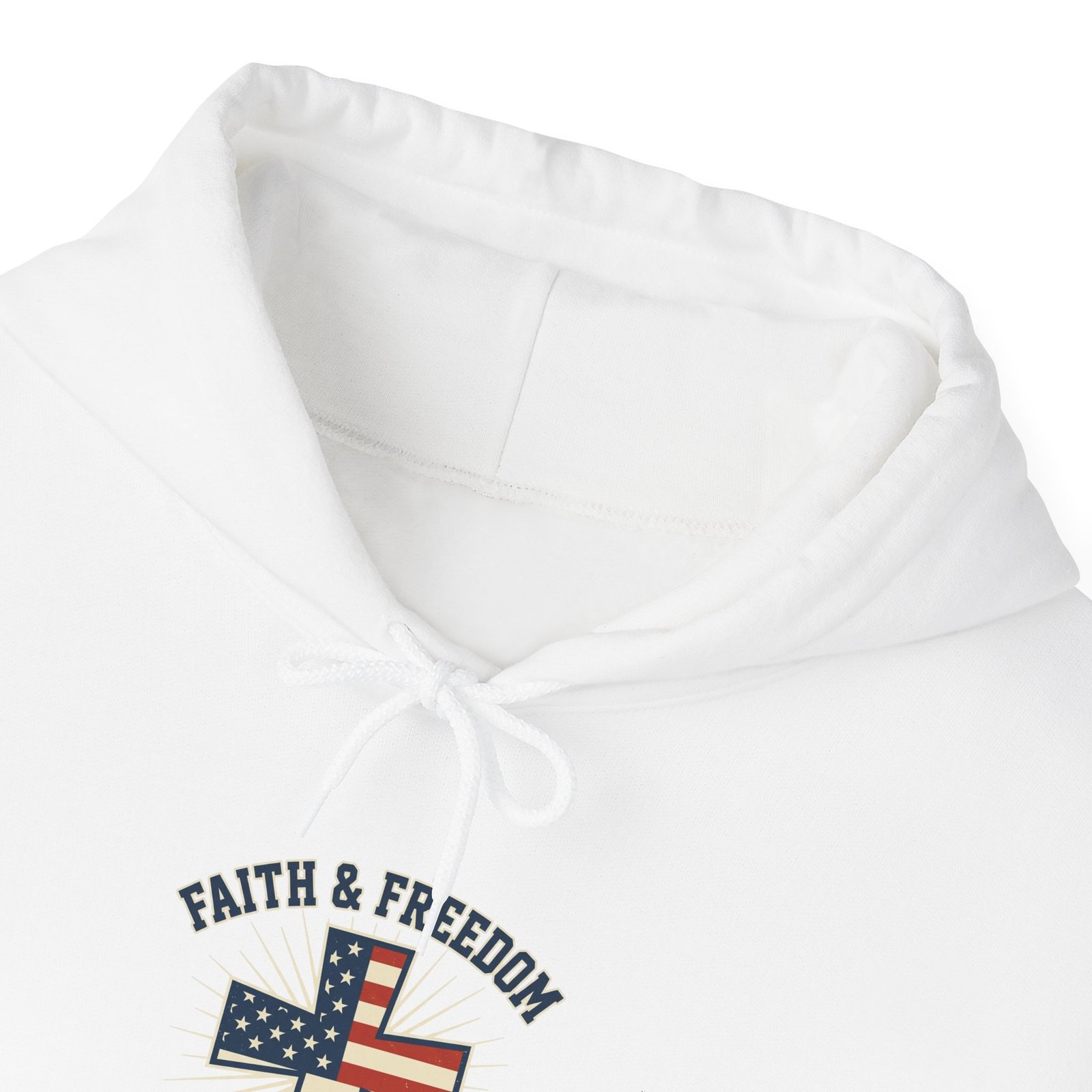 Faith & Freedom Flag Cross Hoodie | patriotic, faith-based, vintage Americana - Image 5
