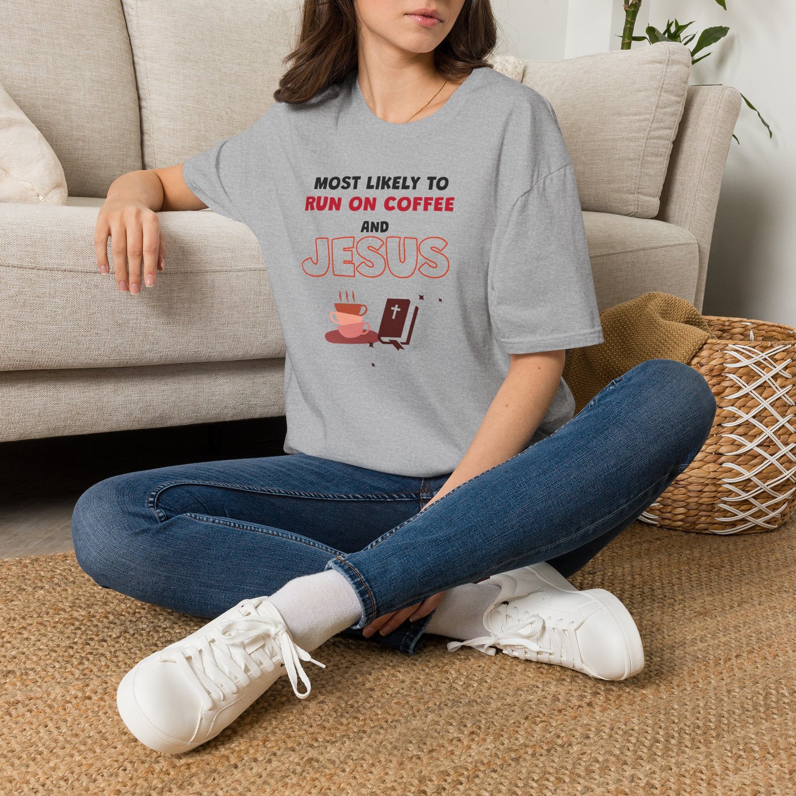 MLT Run on Coffee and Jesus T-Shirt - Image 7