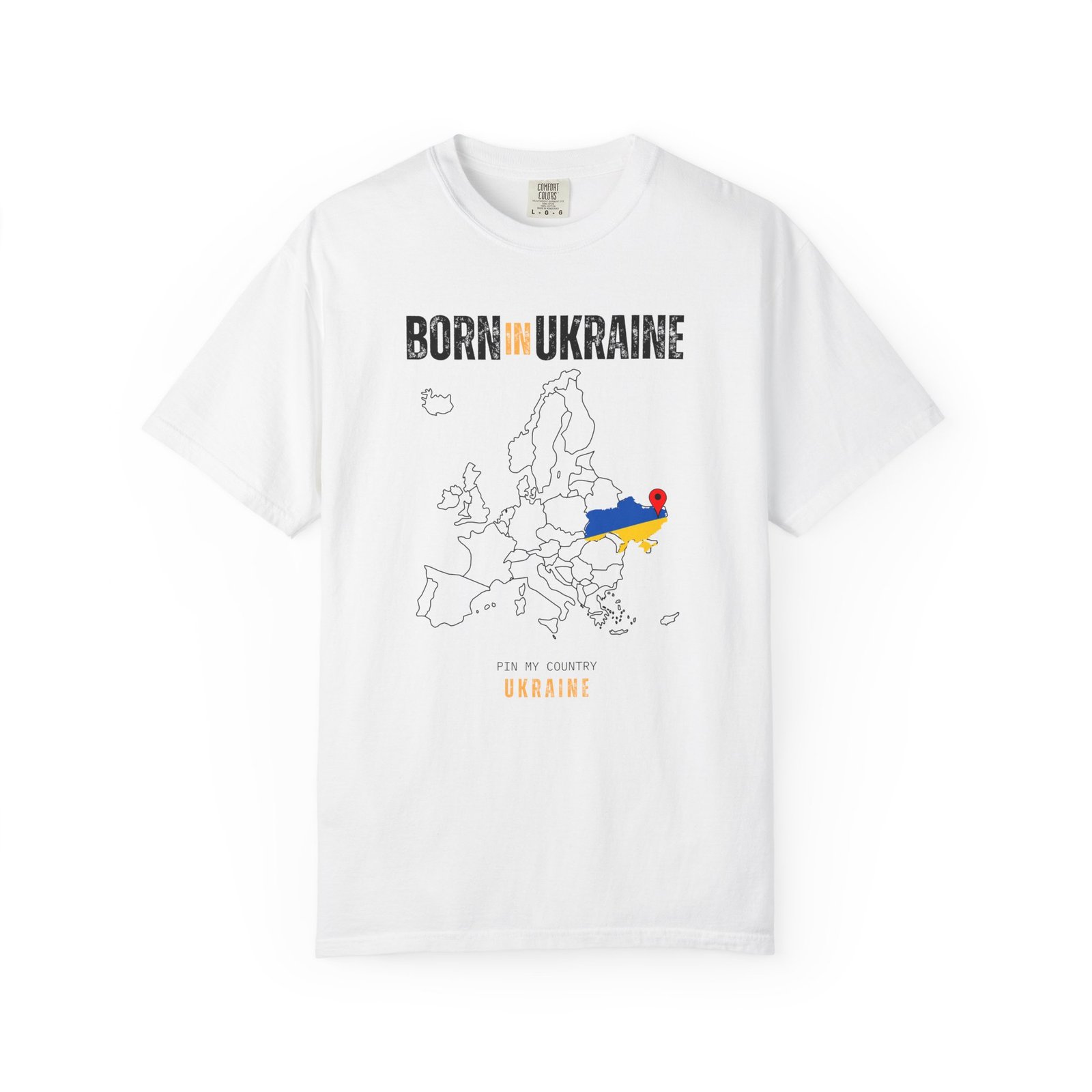 Born in Ukraine T-Shirt — Country Map Graphic Tee