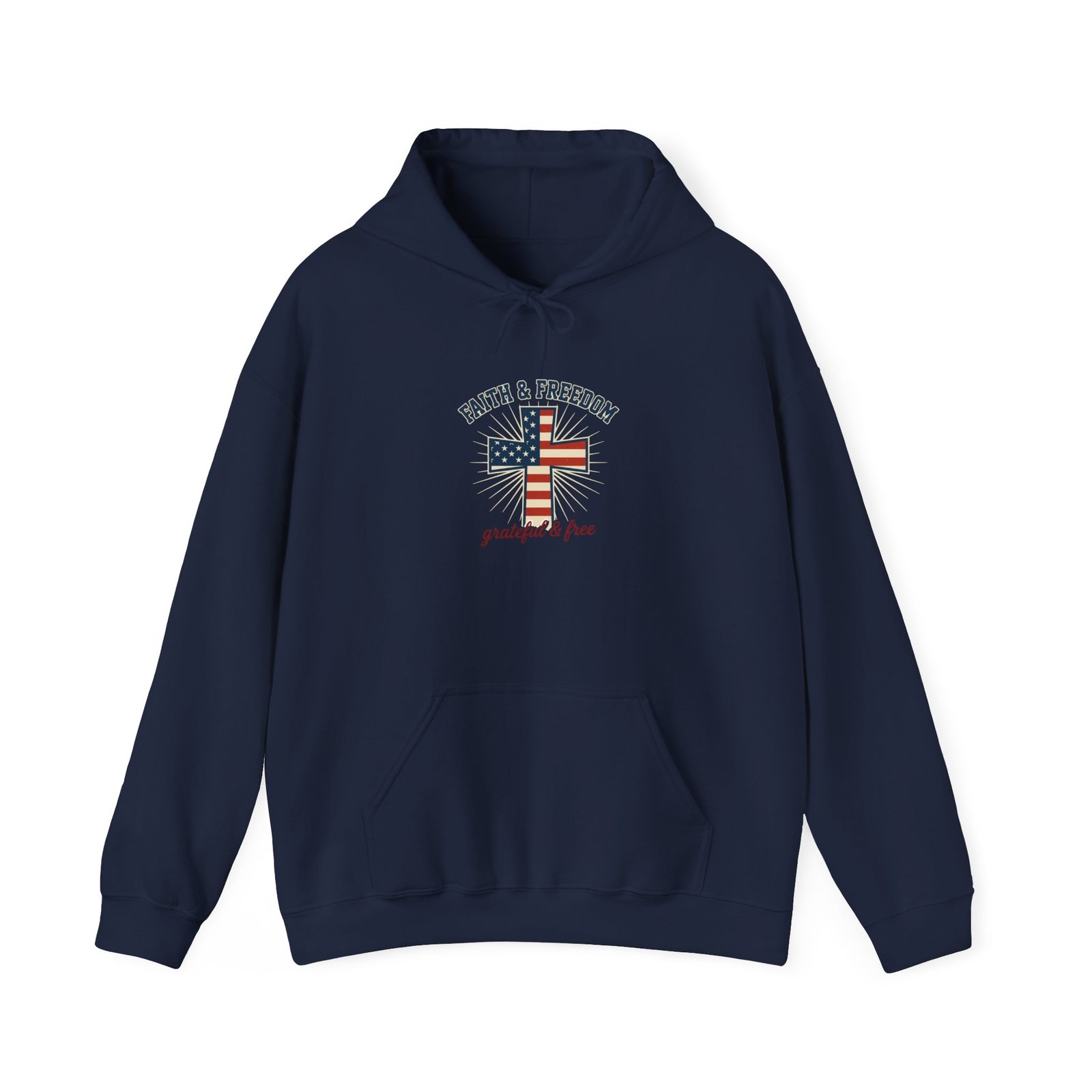 Faith & Freedom Flag Cross Hoodie | patriotic, faith-based, vintage Americana - Image 73
