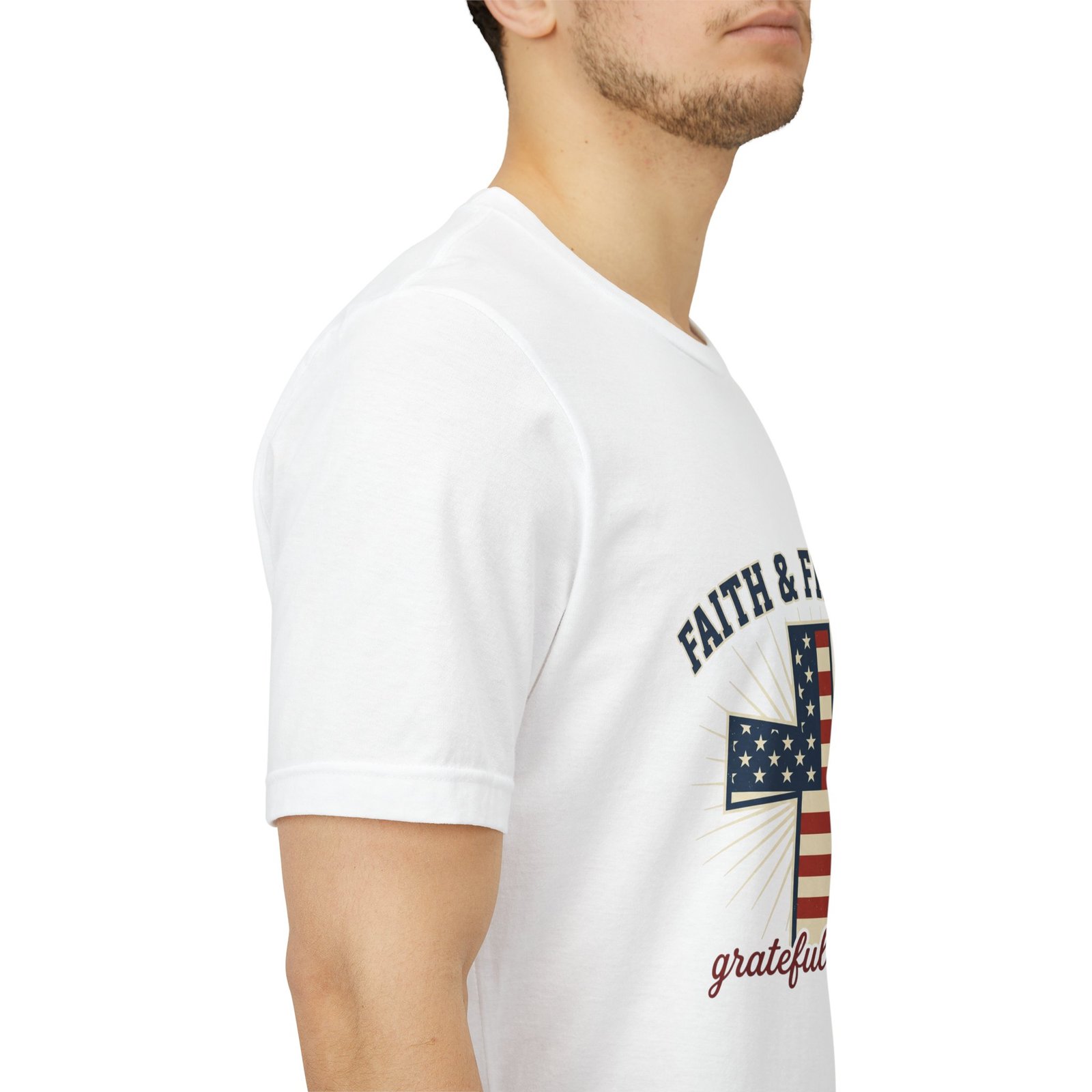 Faith & Freedom Cross Tee | Patriotic, Faith-Based July 4th Vintage Americana - Image 28