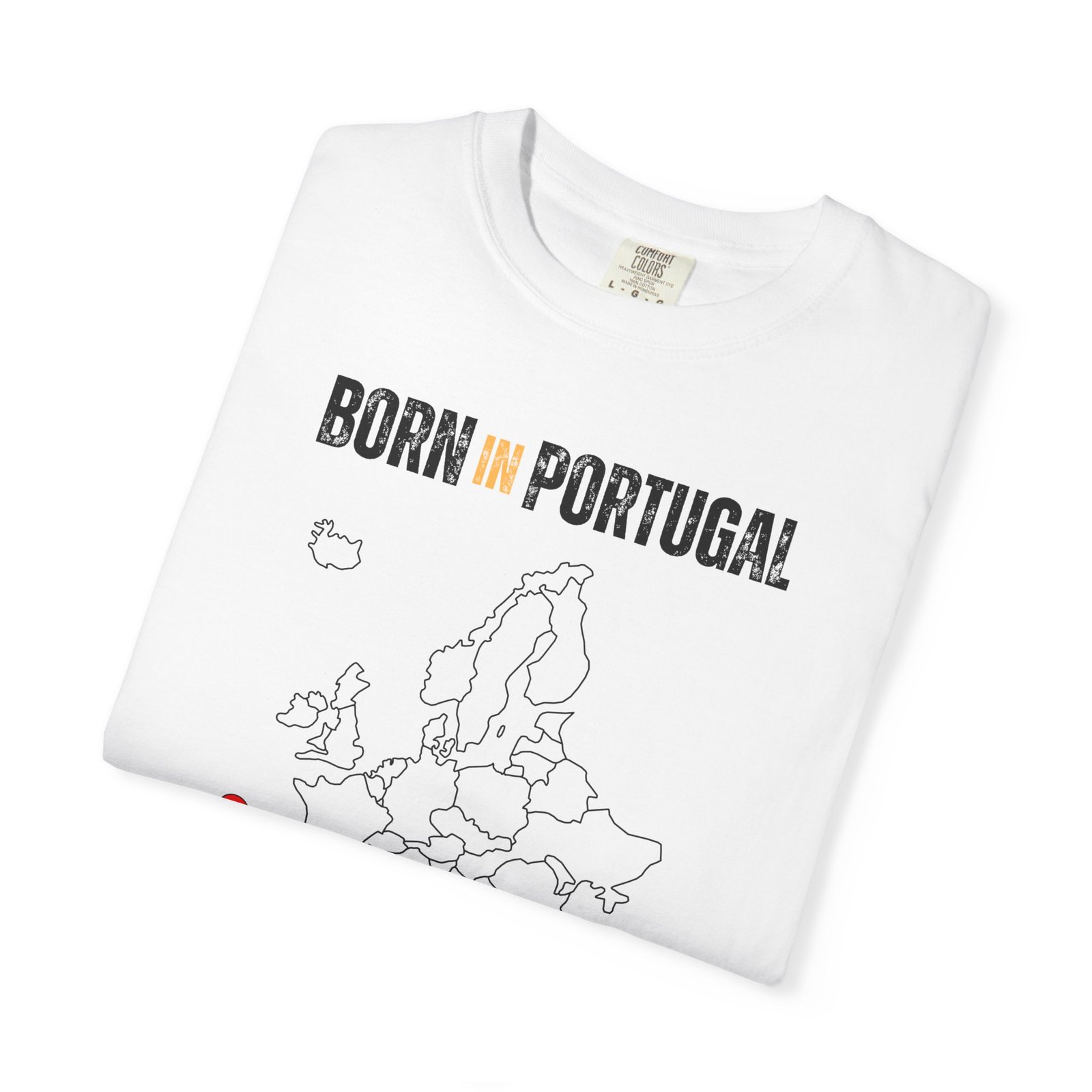 Born in Portugal T-Shirt — Country Map Graphic Tee - Image 3