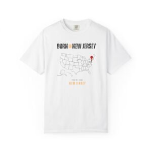 Born in New Jersey T-Shirt — State Map Graphic Tee