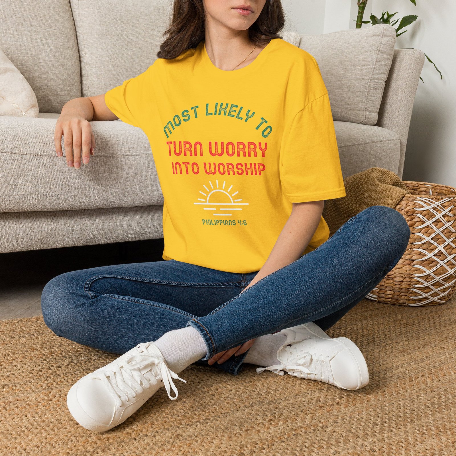 MLT Turn Worry into Worship' T-shirt - Image 10