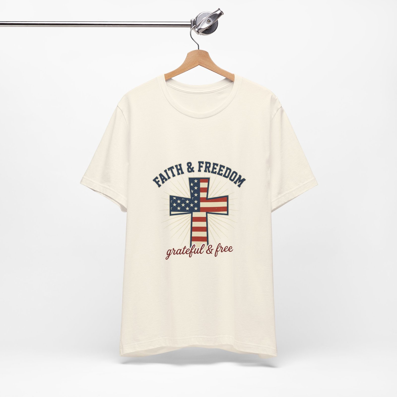 Faith & Freedom Cross Tee | Patriotic, Faith-Based July 4th Vintage Americana - Image 71