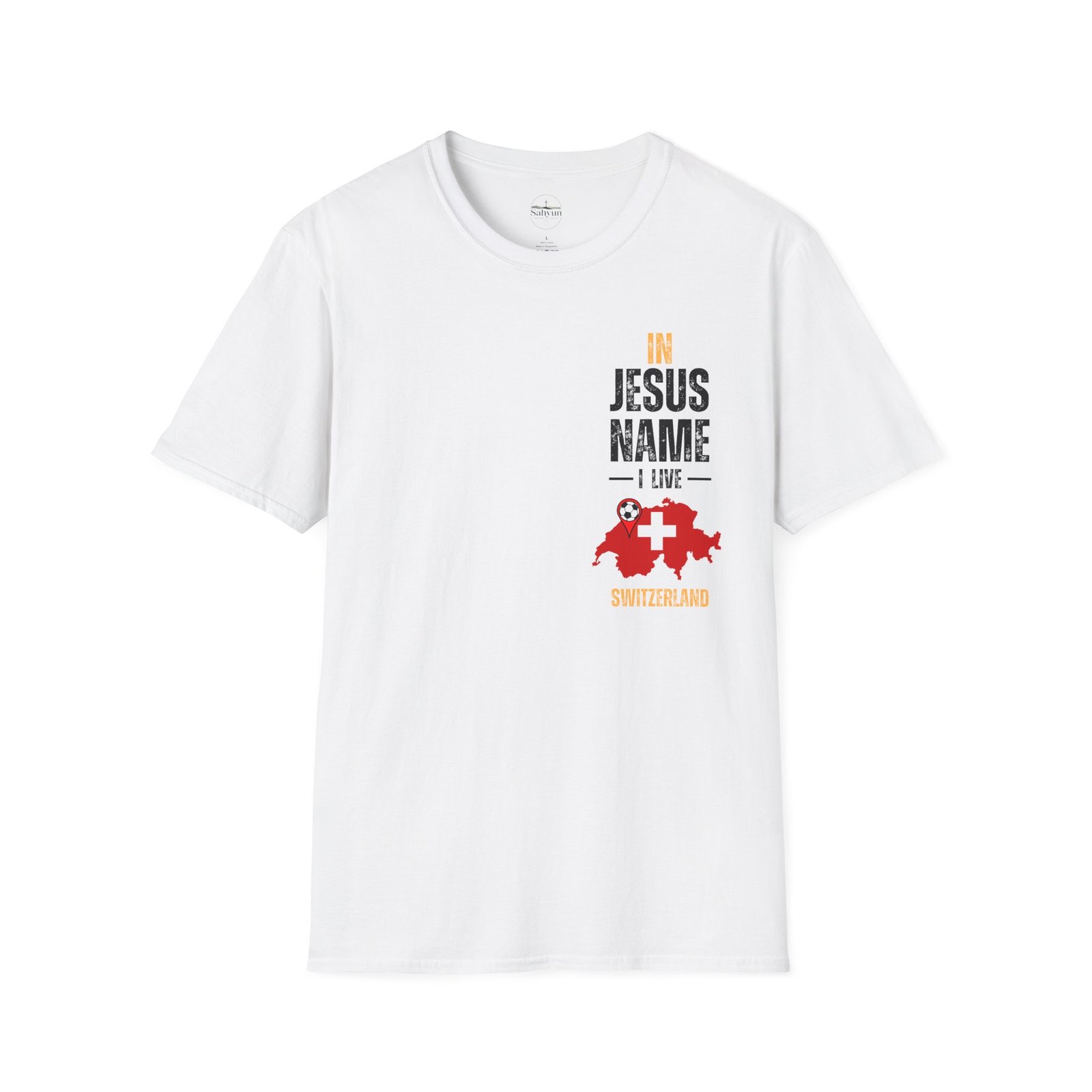 Switzerland Game Day Jesus T-Shirt - Image 3