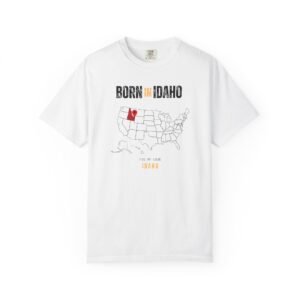 Born in Idaho T-Shirt — State Map Graphic Tee